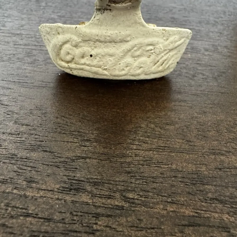 VTG Drink Coca Cola Wall Mount Bottle Opened #21 Made In USA Painted White Retro